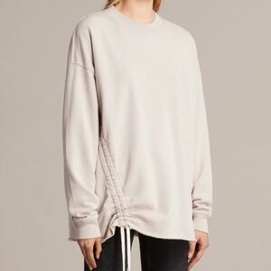 All Saints Off-White Sweatshirt with Side Detail
